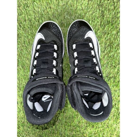 7 Nike Alpha Huarache Elite 4 Mid Black Baseball Cleats Shoes DJ6520-011 Men's 7 - Picture 6 of 9